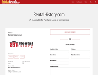 rentalhistory.com screenshot