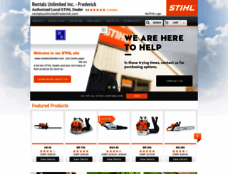 rentalsunlimitedfrederick.stihldealer.net screenshot