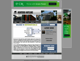 rentershotline.ca screenshot