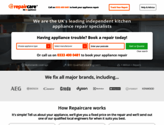 repaircare.co.uk screenshot