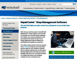 repaircenter.mitchell.com screenshot