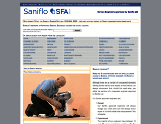 repairs.saniflo.co.uk screenshot