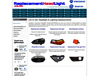 replacementheadlight.co.uk screenshot