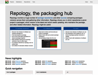 repology.org screenshot