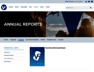 reporting.vfc.com screenshot