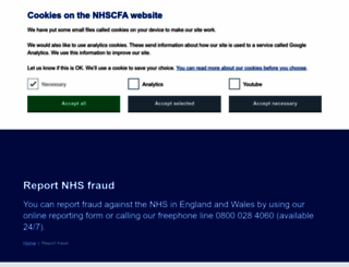 reportnhsfraud.nhs.uk screenshot