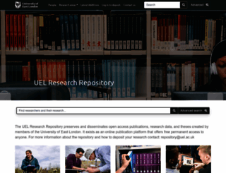 repository.uel.ac.uk screenshot