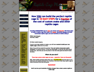 reptile-cage-plans.com screenshot