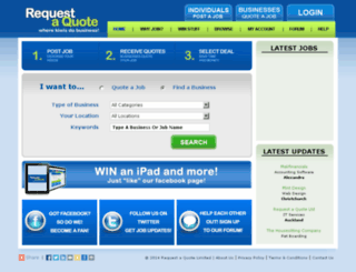 requestaquote.co.nz screenshot