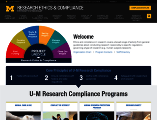 research-compliance.umich.edu screenshot