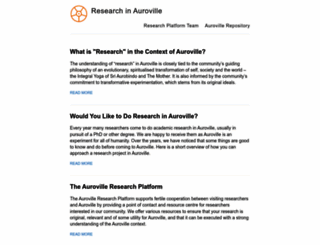 research.auroville.org screenshot