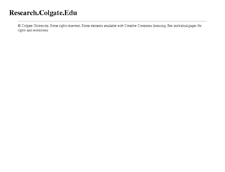 research.colgate.edu screenshot