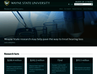 research.wayne.edu screenshot