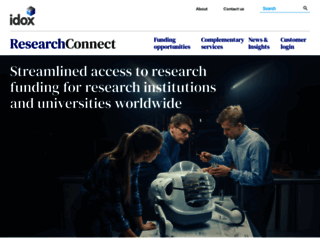 researchconnect.co.uk screenshot
