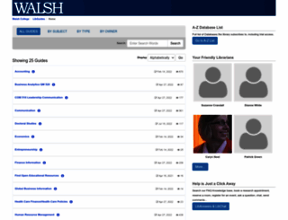researchguides.walshcollege.edu screenshot