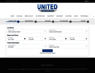 reservations.unitedvanrentals.com screenshot