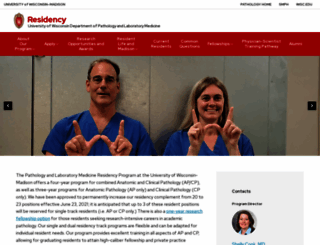residency.pathology.wisc.edu screenshot