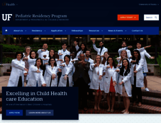residency.pediatrics.med.ufl.edu screenshot