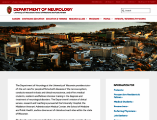 residents.neurology.wisc.edu screenshot