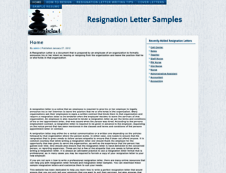 resignationletters.sampleresumedirectory.com screenshot