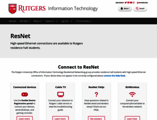 resnet.rutgers.edu screenshot