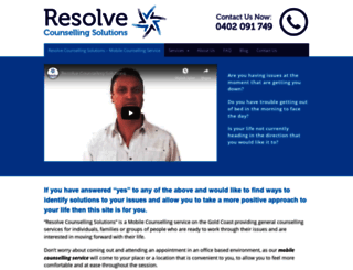 resolvecounsellingsolutions.com.au screenshot