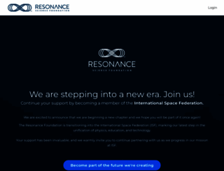 resonancescience.org screenshot