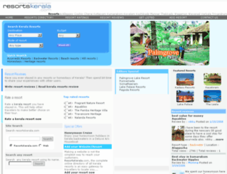 resortskerala.com screenshot