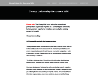 resources.cleary.edu screenshot