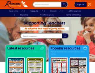 resourcesforteaching.com.au screenshot