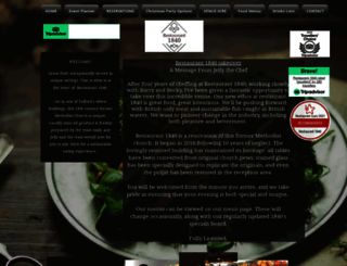 restaurant1840.co.uk screenshot