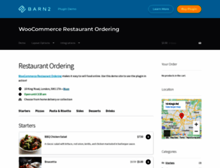 restaurantordering.barn2.co.uk screenshot