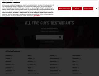 restaurants.fiveguys.com screenshot