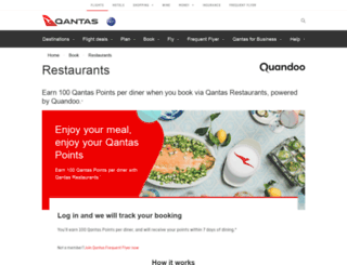 restaurants.qantaspoints.com screenshot