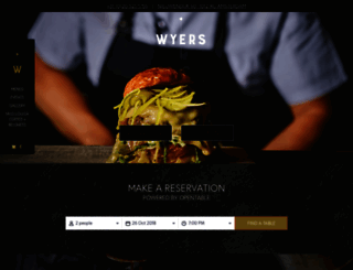 restaurantwyers.com screenshot