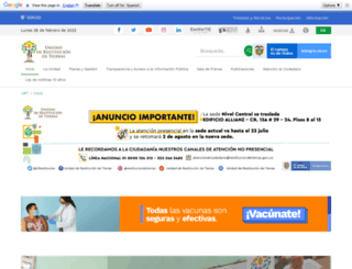 restituciondetierras.gov.co screenshot