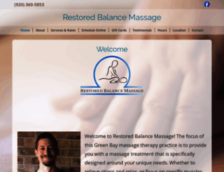 restoredbalancemassage.com screenshot