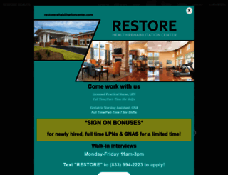 restorerehabilitationcenter.com screenshot