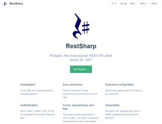 restsharp.org screenshot