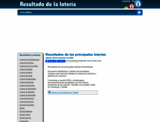 resultadodelaloteria.com screenshot