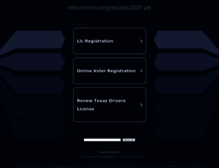 resultados.eleccionescongresales2020.pe screenshot