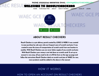 resultcheckers.com screenshot