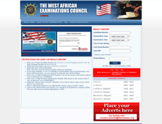results.liberiawaec.org screenshot