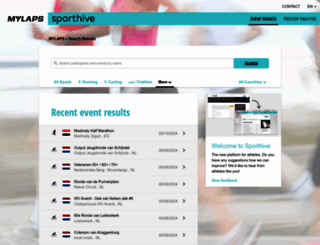results.sporthive.com screenshot