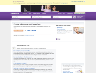 resume.careerone.com.au screenshot