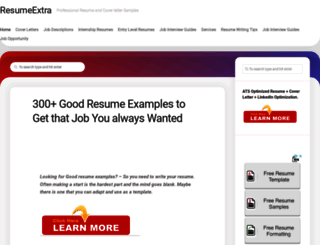 resumeextra.com screenshot