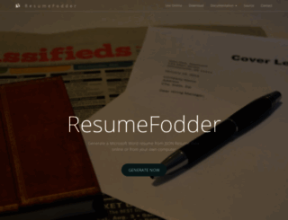 resumefodder.com screenshot