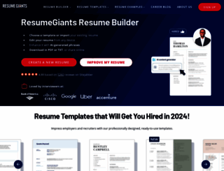 resumegiants.com screenshot