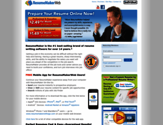 resumemaker.com screenshot