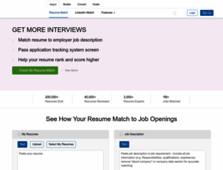 resumematch.com screenshot